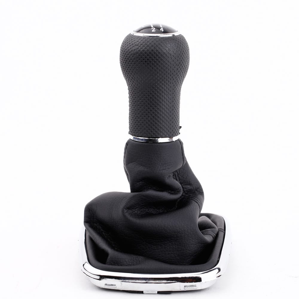 New 5 Speed Gear Shift Knob Gaitor Boot Black PU Leather for