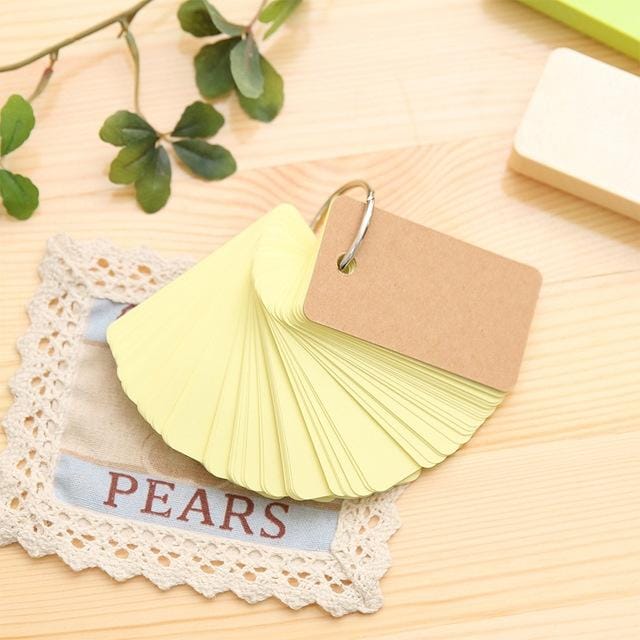 Notepad Reciting Note Book Writing Portable School Supply Loose-Leaf Mini Stationery Vocabulary Book (Pink)