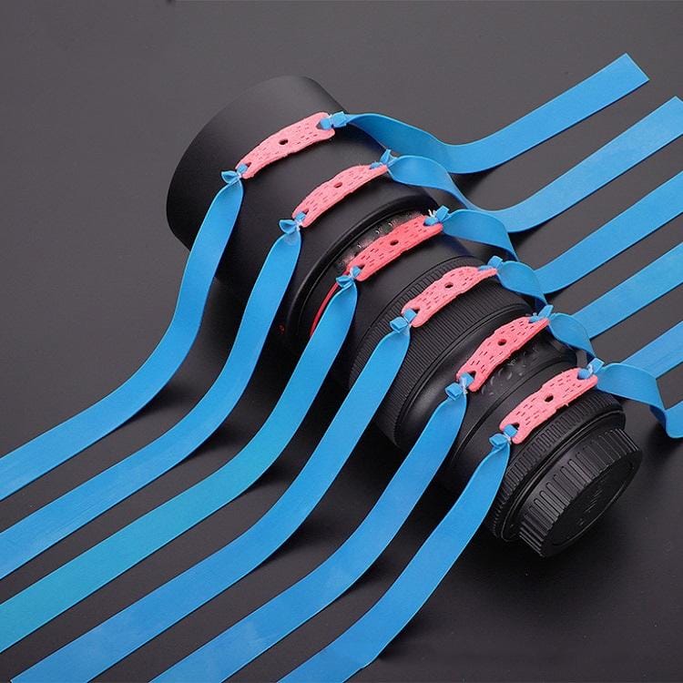 10 PCS Long Pull Model Prey Flat Rubber Band Special Saspi Slingshot Accessories, Color:Thickness 0.8mm Blue