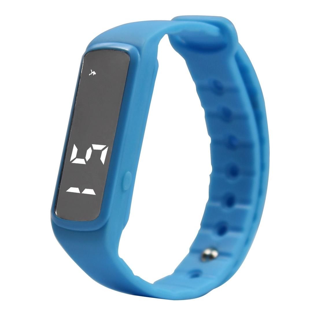 CD5 Silicone Band Fitness Smart Bracelet, Pedometer / Step Counter / Temperature / Time & Date / Calories / Atmospheric Pressure (Blue)