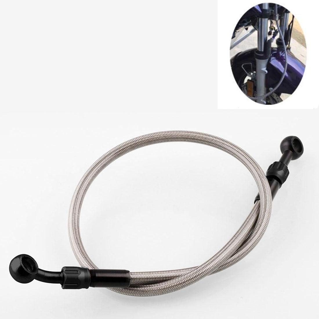 Motorcycle Modified Accessories Universal Steel Wire Braided High Temperature Resistance Brake Hose, Length: 945mm (Black)