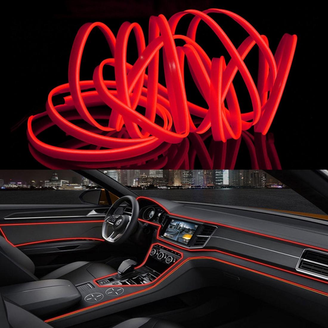 4m Cold Light Flexible LED Strip Light For Car Decoration (Red Light)