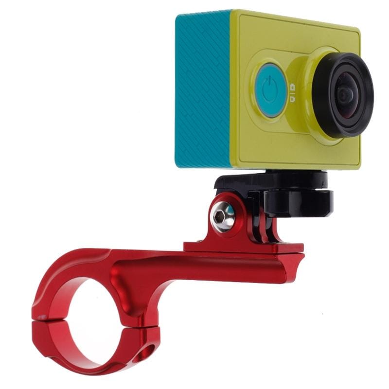 Bicycle Handlebar Holder with Connector Mount for Xiaomi Yi Sport Camera (Red)