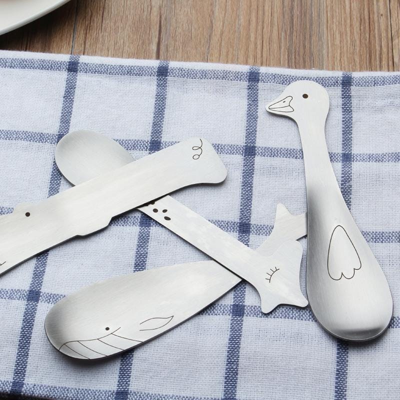 5 PCS Stainless Steel Cartoon Animal Fruit Fork (304 Giraffe Fork)