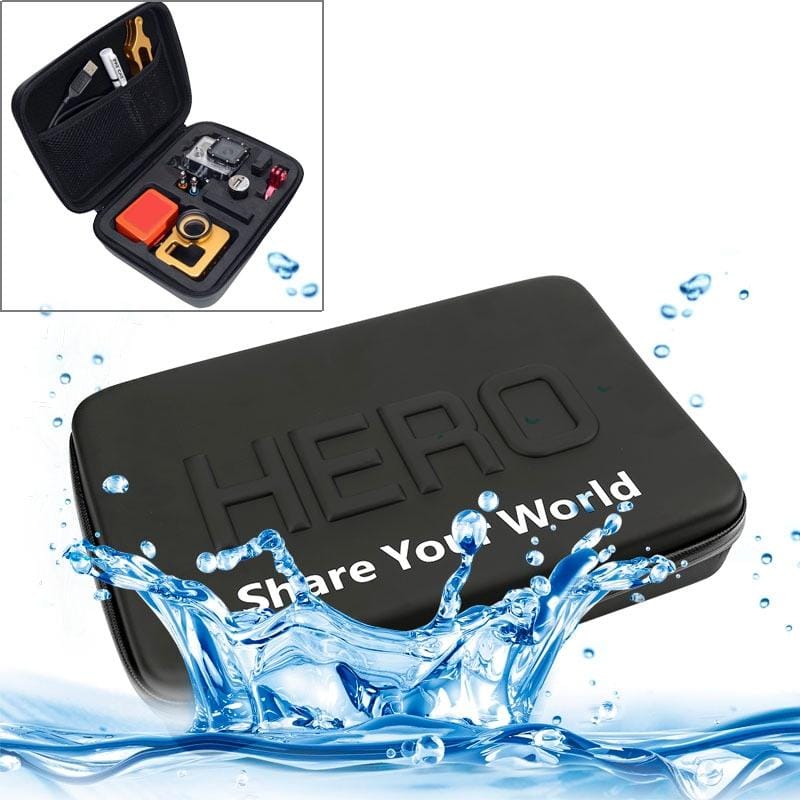 Shockproof Waterproof Portable Travel Case for GoPro HERO9 Black / HERO8 Black /7 /6 /5 /4 Session /4 /3+ /3 /2 /1, Puluz U6000 and other Sport Cameras Accessories, Size: 22cm x 16cm x 7cm