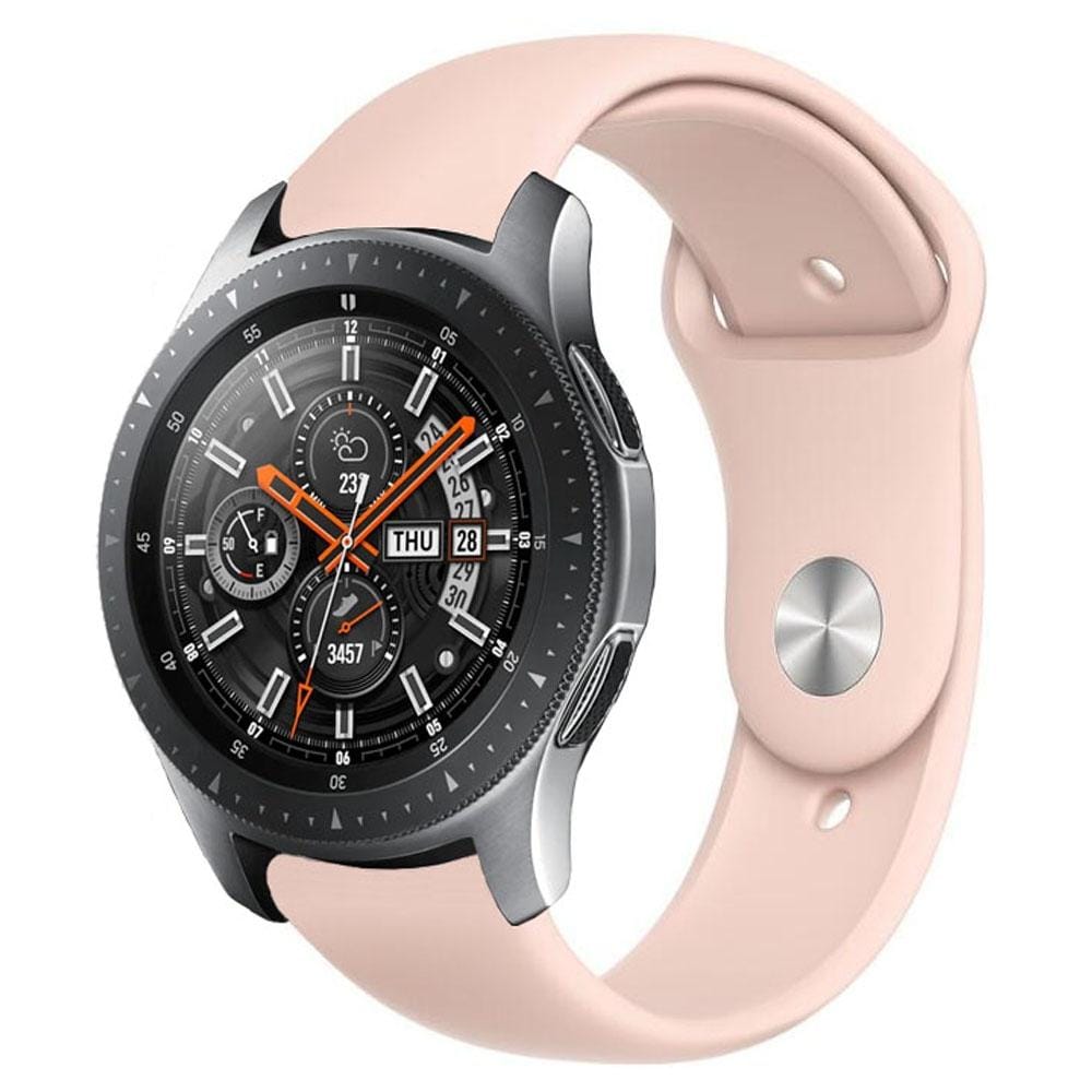 Monochrome Silicone Strap for Samsung Galaxy Watch Active 2 22mm (light pink)