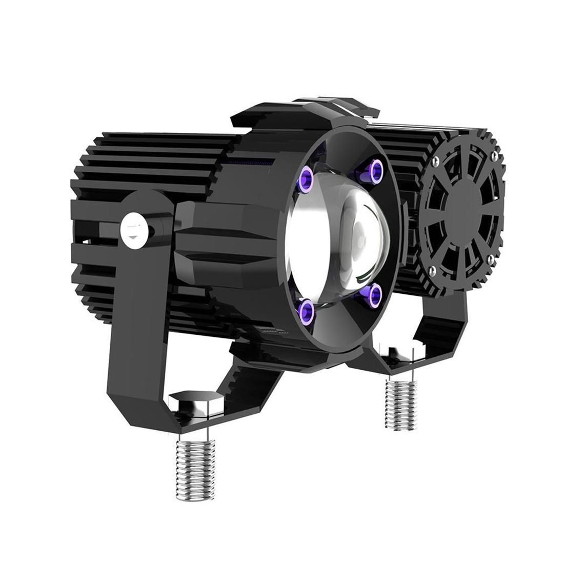 2 PCS DC9-36V / 15W / 6000K / 3000K / 2000LM Motorcycles Double Color Headlights