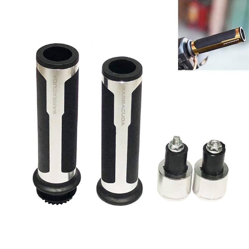 Motorcycle Modification Accessories Hand Grip Cover Handlebar Set (Silver)