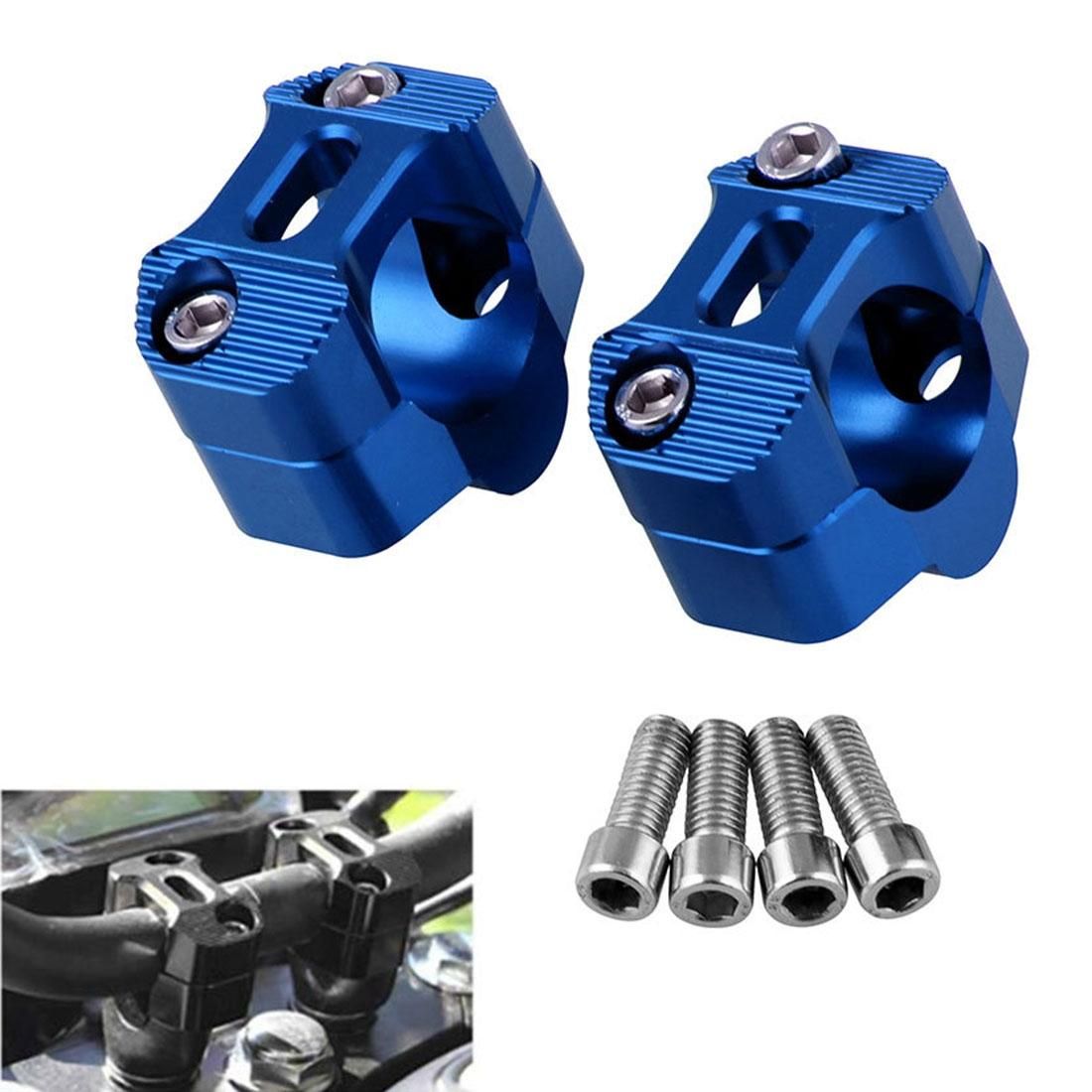 MB-MH030 Motorcycle Modification Accessories Universal Single Hole Handlebar Fixed Bracket, Size: 57.2 x 36.3mm, Hole Diameter: 28mm (Blue)