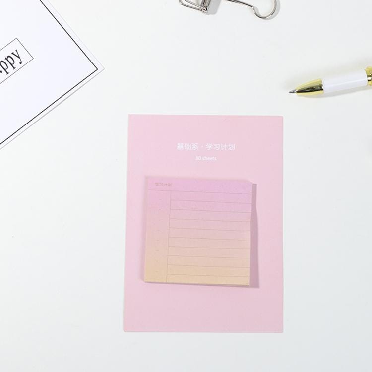 8 PCS Rainbow Gradient Memo Pad Paper Sticky Notes Notepad Stationery  Study plan