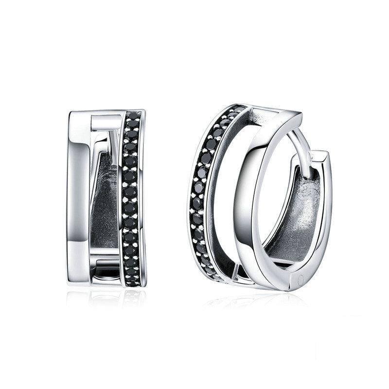 Simple Love S925 Sterling Silver Inlaid Zircon Women Earrings