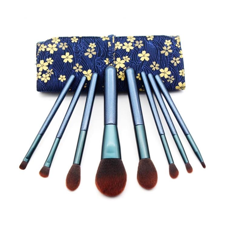 8 in 1 Beginner Wooden Handle Multi-functional Makeup Brush