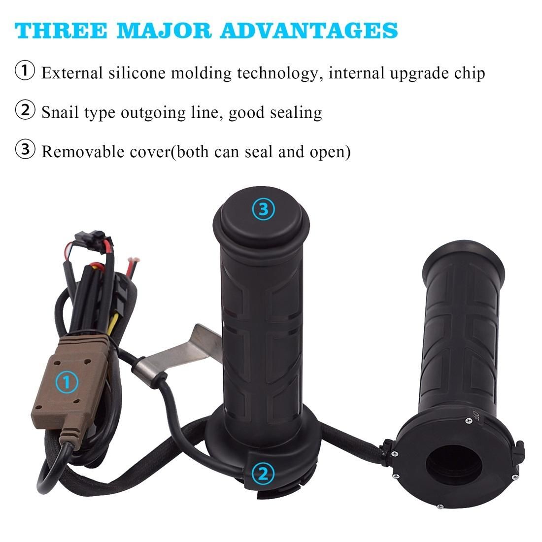CS-095B1 Motorcycle Modified Adjustable Temperature Electric Heating Hand Cover Heated Grip Handlebar, Seal Version