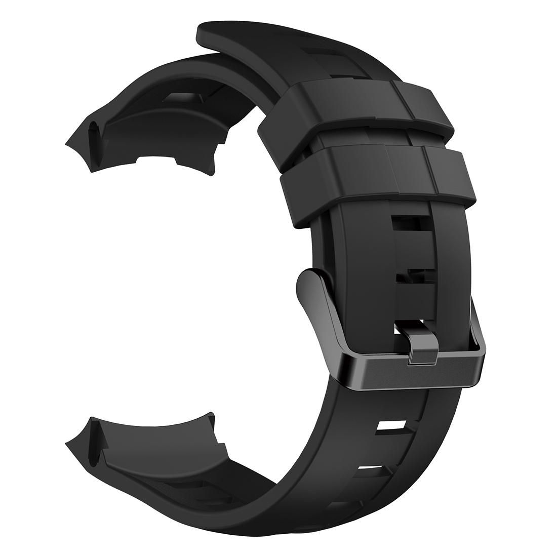For Suunto Ambit3 Vertical Silicone Watch Bands, Width: 24mm (Black)