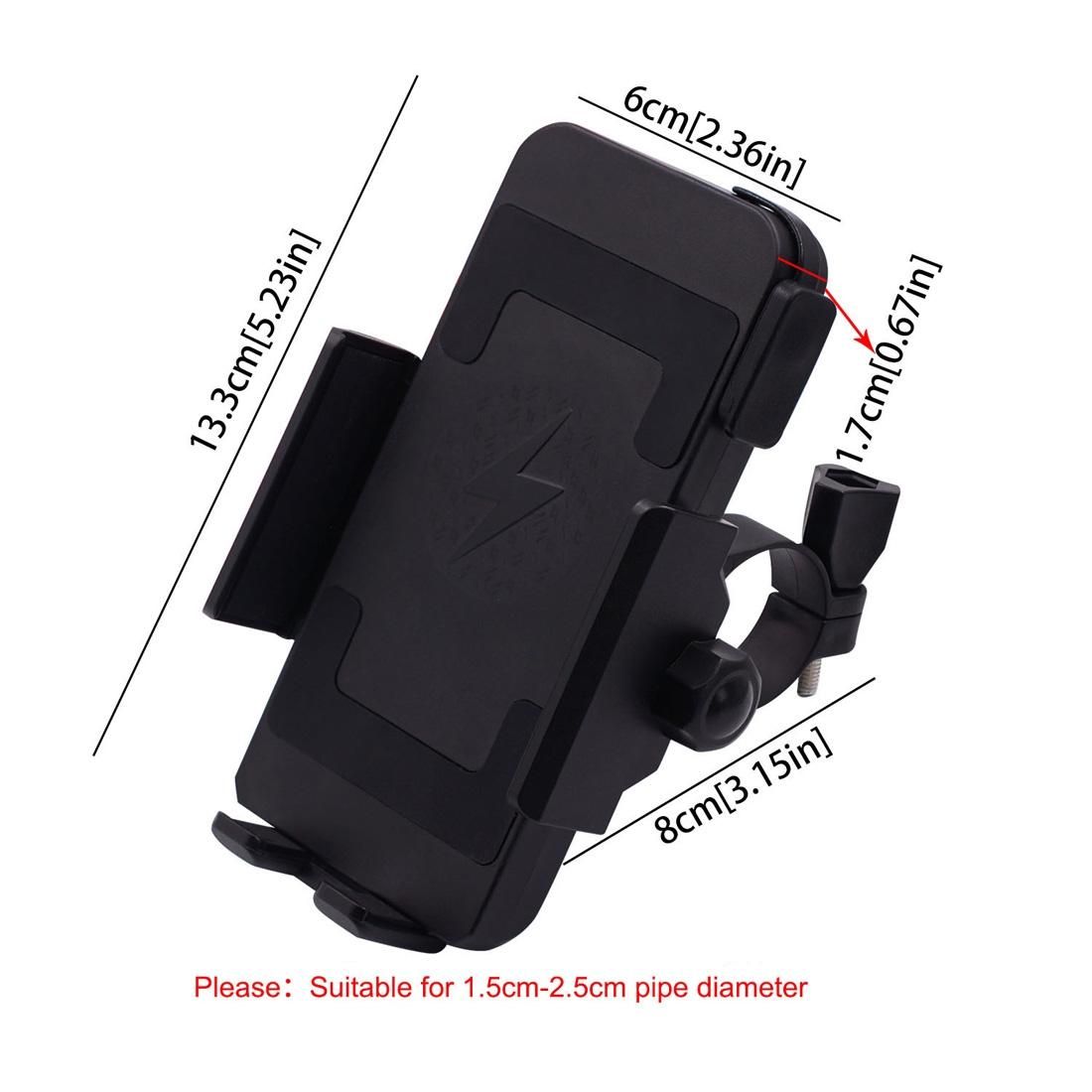 Motorcycle Phone Wireless Charger Holder Qi Fast Charging Bracket Holder