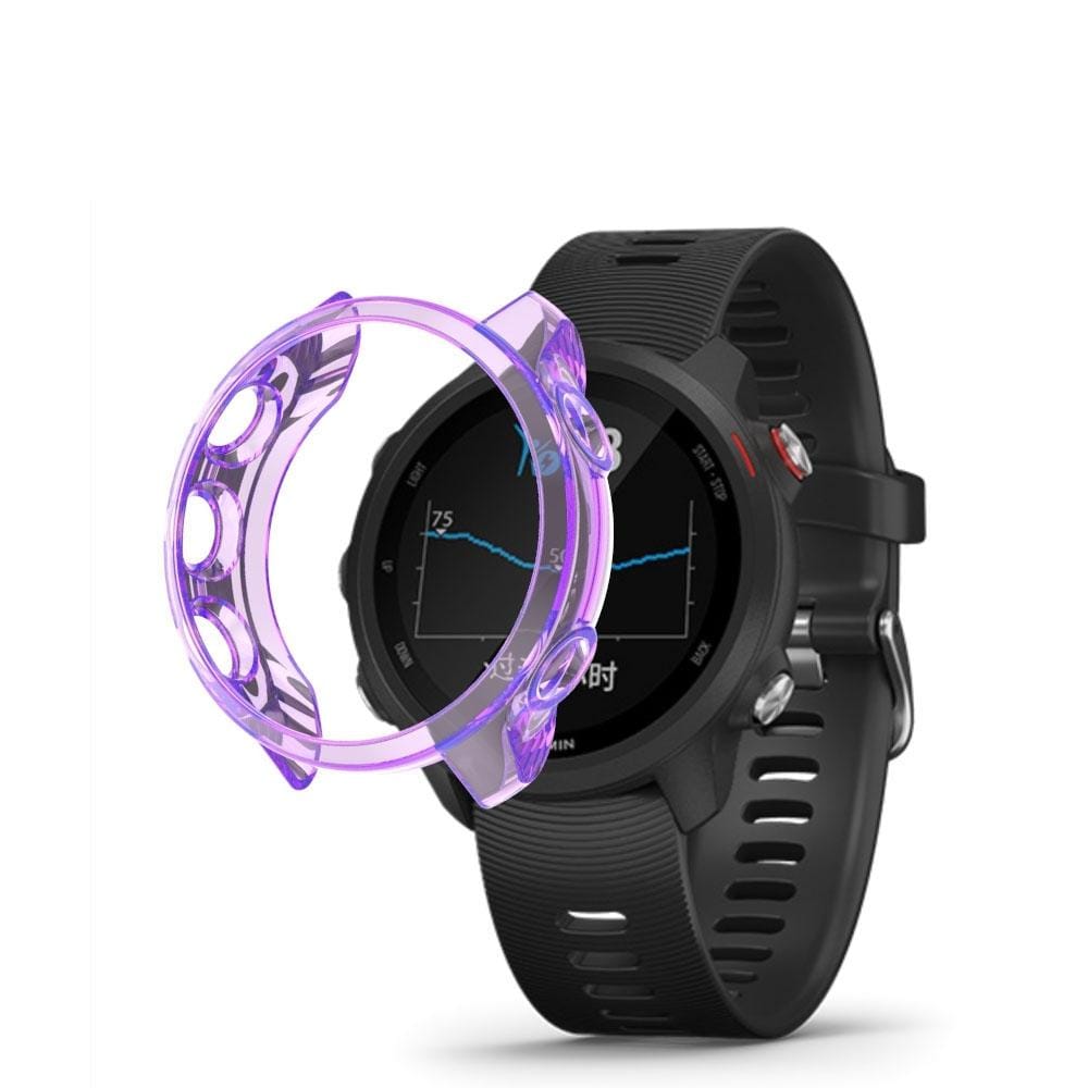 For Garmin Forerunner 245 TPU Translucent Watch Case (Purple)