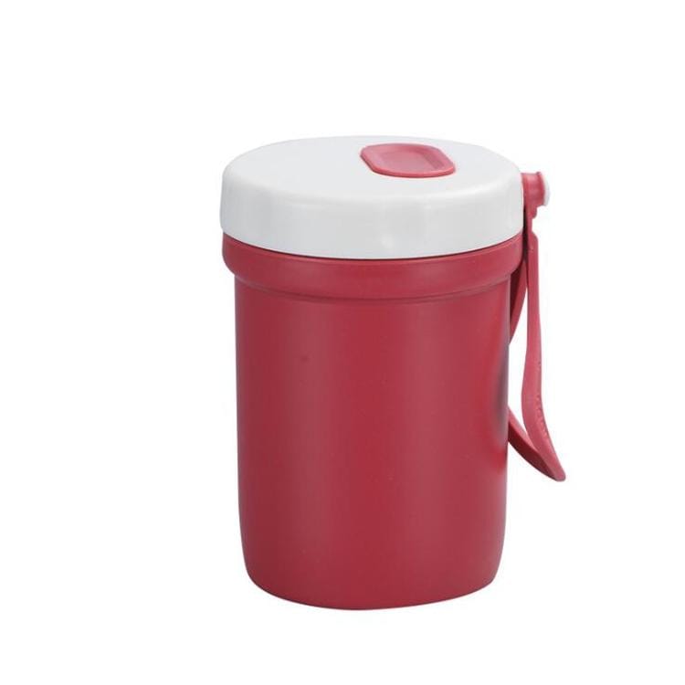 Creative Plastic Breakfast Drink Porridge Soup Anti-scald Microwave Oven Soup Cup (Red)