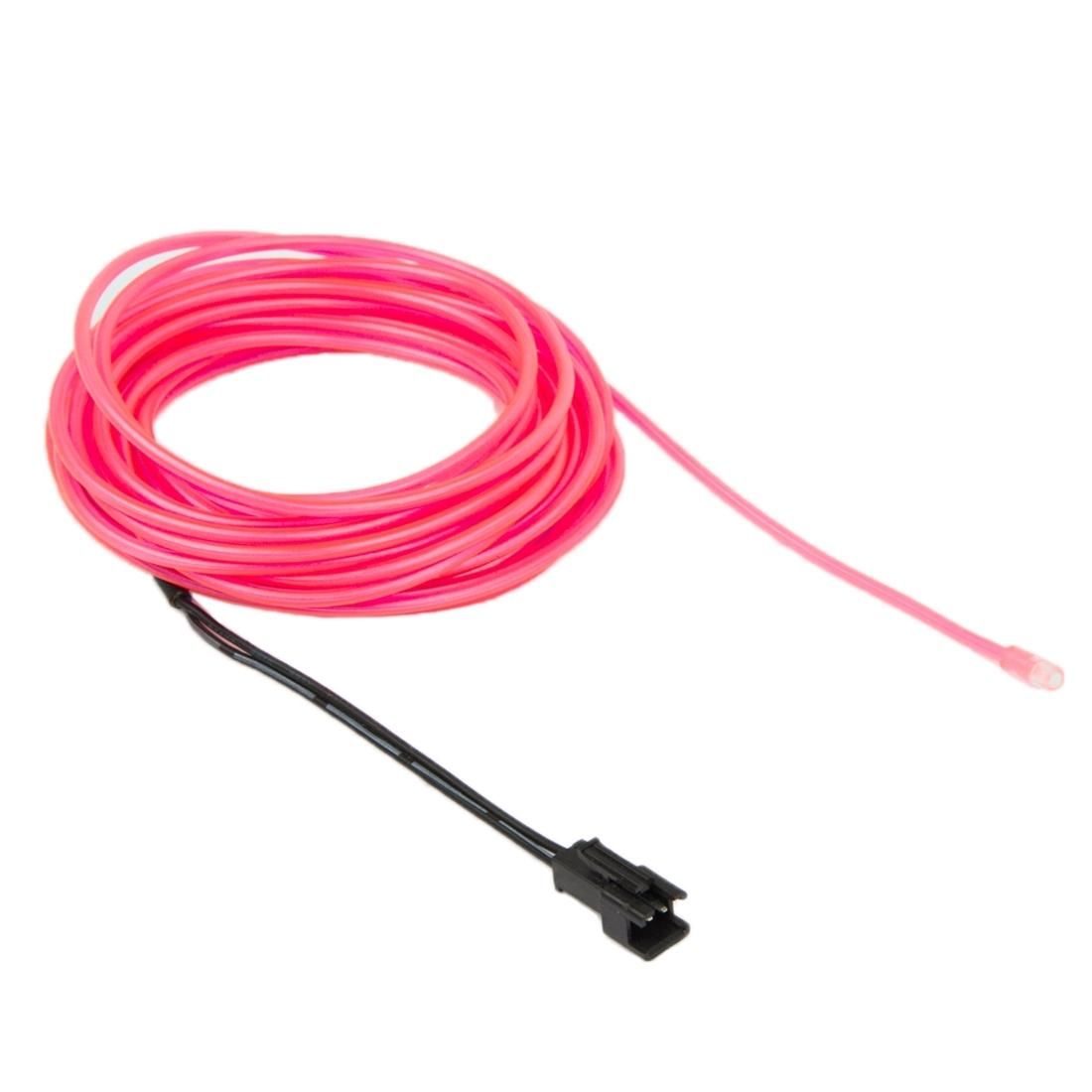 Waterproof Round Flexible Car Strip Light with Driver for Car Decoration, Length: 5m (Yellow)