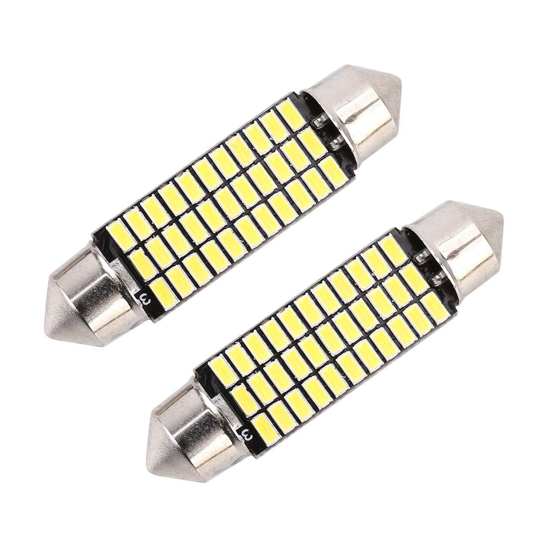 2 PCS 41mm DC12V / 1.5W / 6000K / 100LM 33LEDs SMD-3014 Car License Plate Light / Dome Light