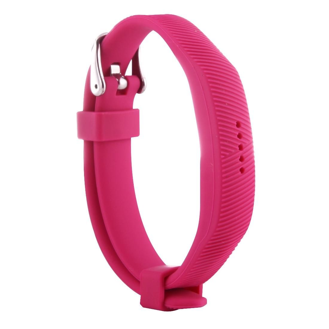 For Fitbit  Flex 2 Bracelet Watch Oblique Texture Silicone Watchband, Full Length: 25cm (Magenta)