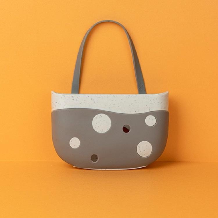 Cheese Shape Sink Hanging Bag Kitchen Sink Storage Supplies Drain Hanging Basket (Red)