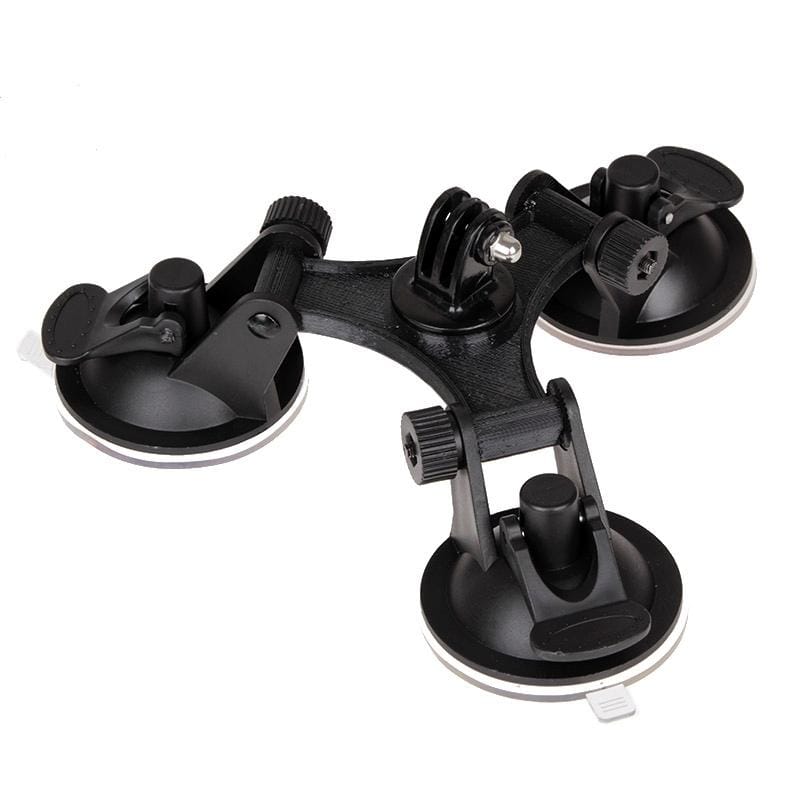 Triangle Direction Suction Cup Mount with Hexagonal Screwdriver for GoPro HERO9 Black /HERO8 Black /7 /6/ 5 /5 Session /4 /3+ /3 /2 /1, Xiaoyi and Other Action Cameras