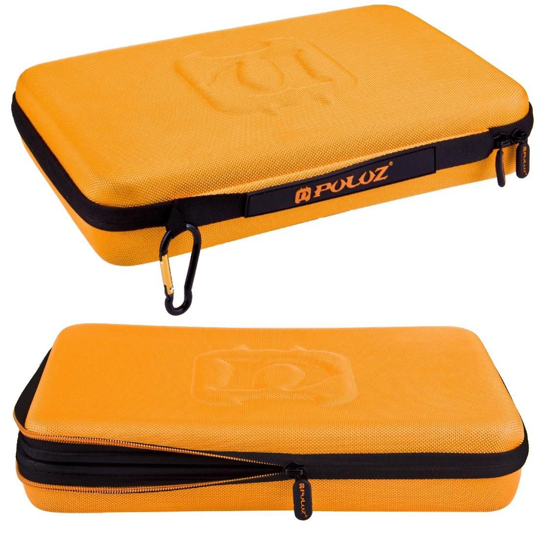 PULUZ Waterproof Carrying and Travel Case for GoPro HERO6 /5 /4 Session /4 /3+ /3 /2 /1, Puluz U6000 and other Sport Cameras Accessories, Large Size: 32cm x 22cm x 7cm (Orange)