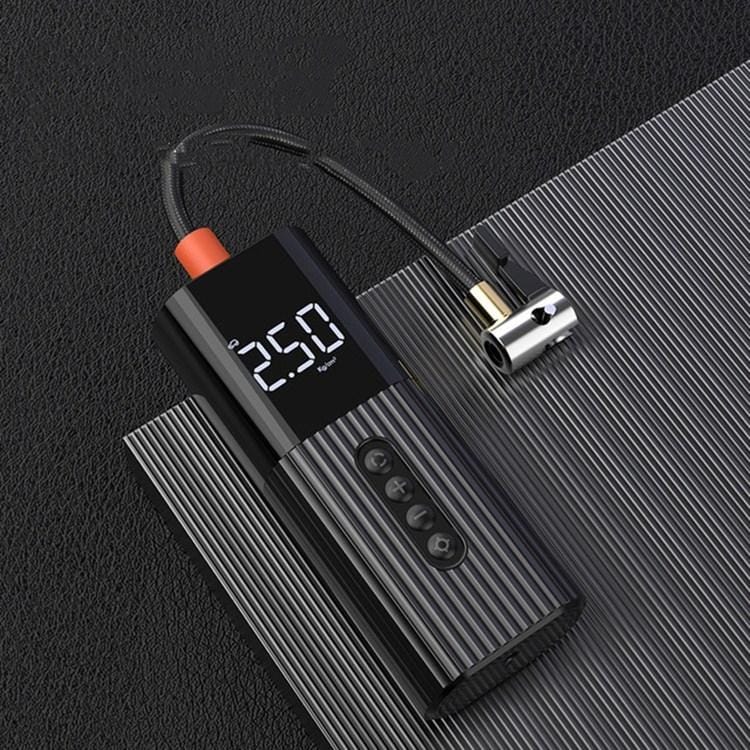 LICHEERS Portable Mini Air Pump Multi-function Vehicle-mounted Digital Display Air Pump Tire Pressure Monitoring Tire Pump, Specification:Wired