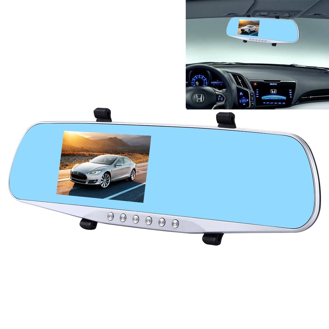 G832 HD 1080P 4.3 inch Screen Display Rearview Mirror Vehicle DVR, Novatek 96223 Programs, 170 Degree A+ Wide Angle Viewing, Support Loop Recording / Motion Detection Function