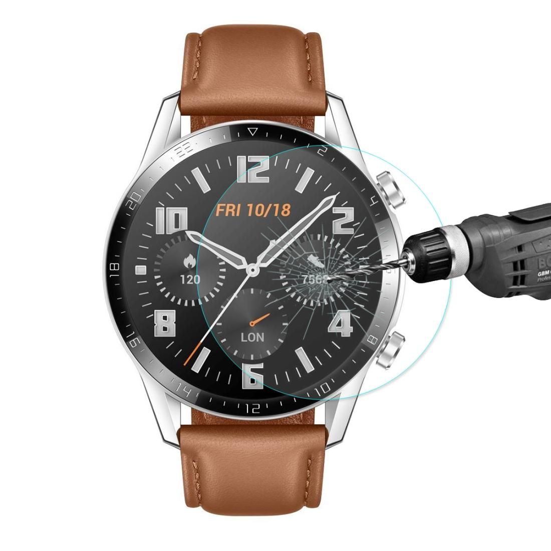 For HUAWEI Watch GT 2 46mm  ENKAY Hat-Prince 0.2mm 9H 2.15D Curved Edge Tempered Glass Film