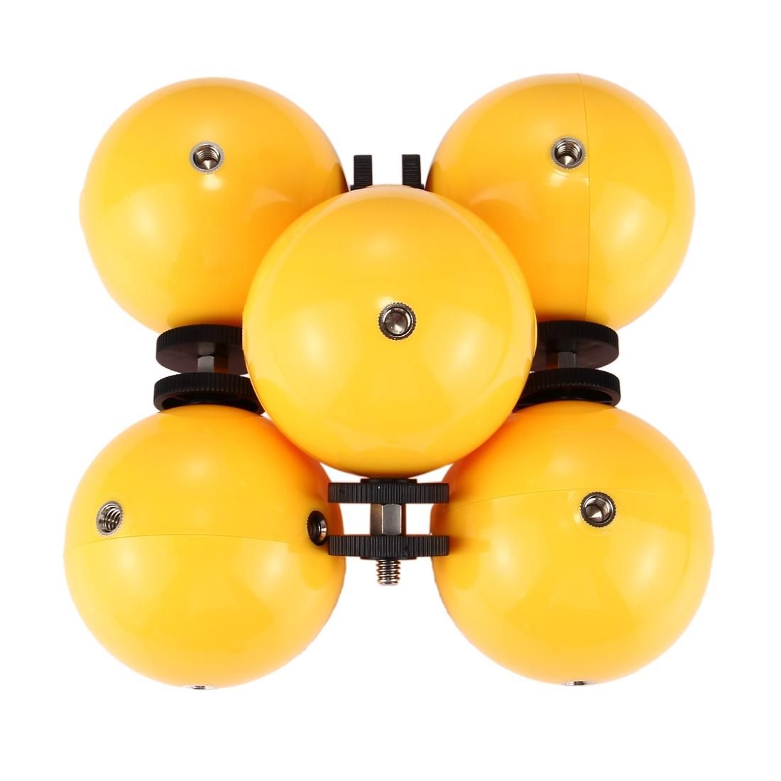 5 PCS PULUZ Diving Floaty Bobber Ball with Safety Wrist Strap & 4 x Connection Mount & Tripod Adapter & Long Screw & Wrench for GoPro HERO6 /5 /5 Session /4 Session /4 /3+ /3 /2 /1, Xiaoyi and Other Action Cameras
