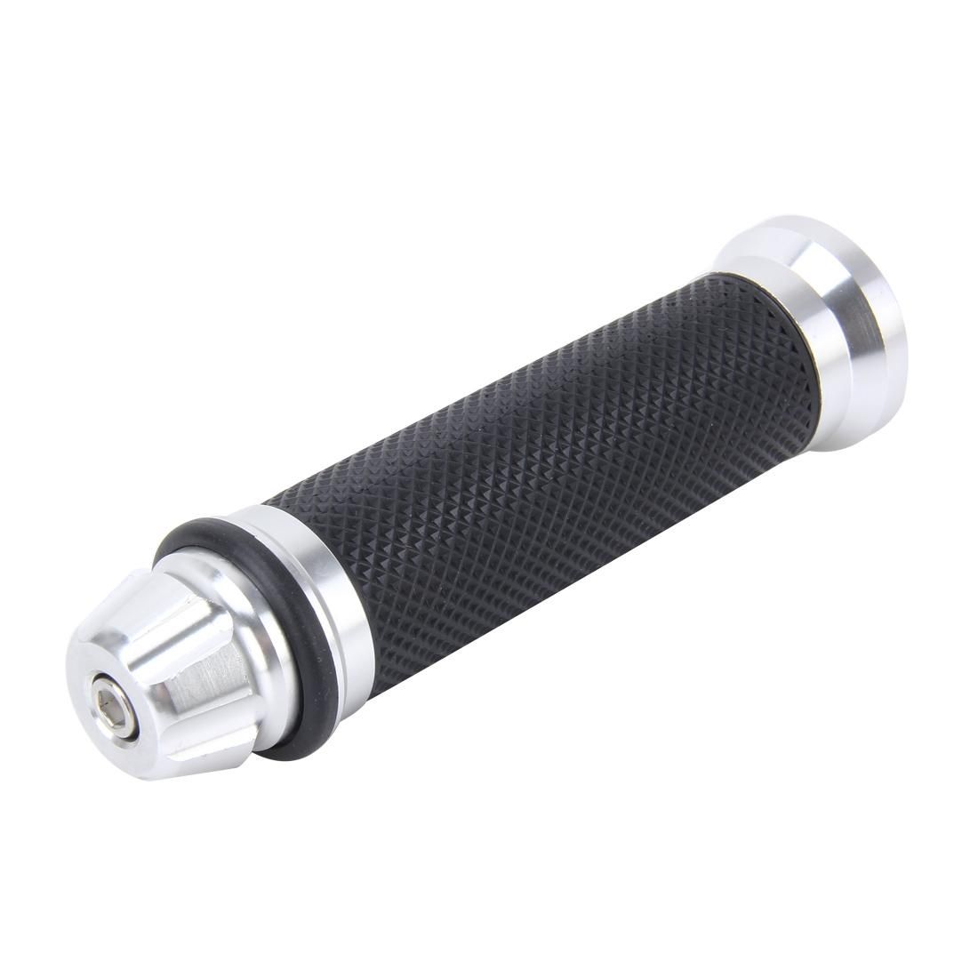2 PCS Motorcycle Net Texture Metal Left Handle Bar Grips with Rubber Cover for Yamaha