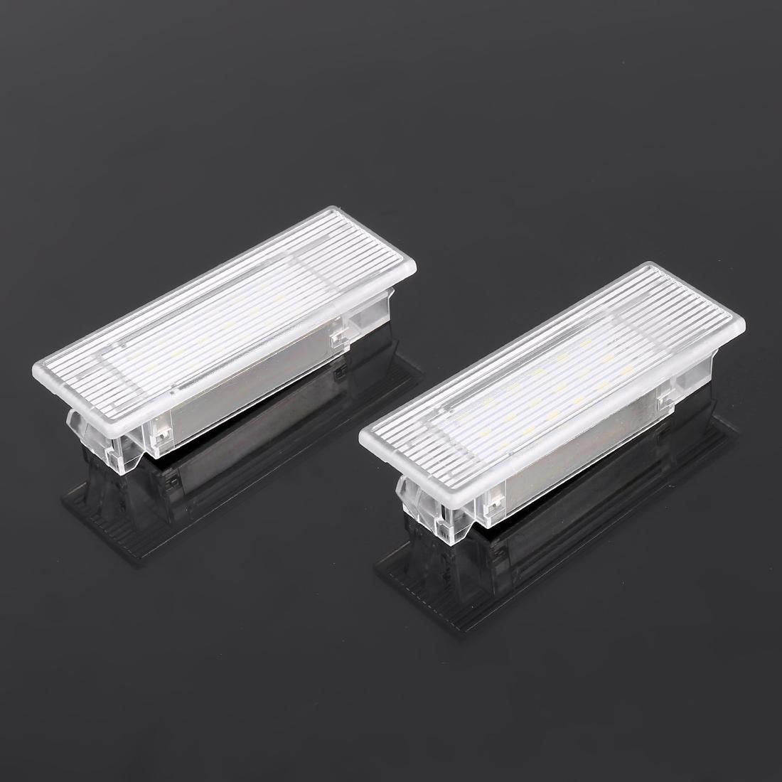 2 PCS LED Car DC 12V 1.5W 6000K 100LM Door Lights 18LEDs SMD-3014 Lamps for BMW F10 (White Light)