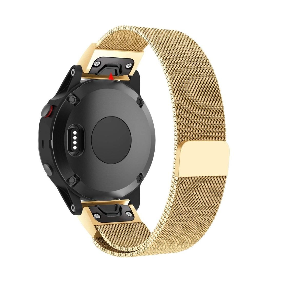 For Garmin Fenix 5 Milan Metal Stainless Steel Metal Watchband, Size:20MM (Golden)
