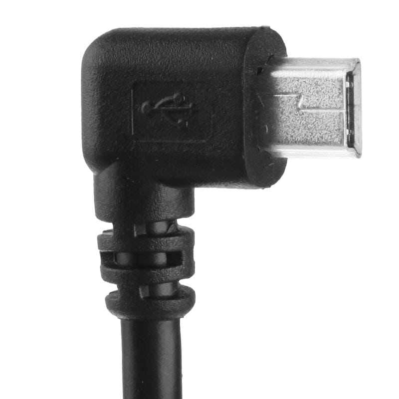 90 Degree Mini USB Male to USB 2.0 AM Adapter Cable, Length: 25cm (Black)