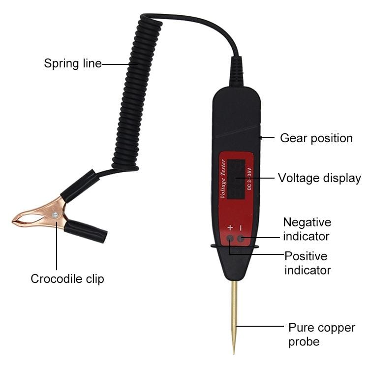 Car 2 in 1 Digital Display Diagnostic Tool Voltage Tester Circuit Detect