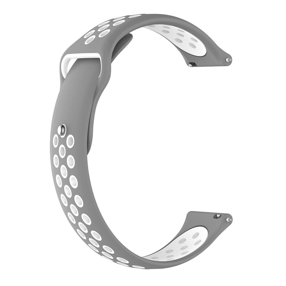 For Garmin Fenix Chronos Two-colors Replacement Wrist Strap Watchband (Grey White)