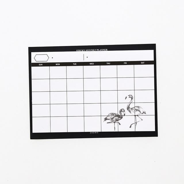 10 PCS 30 Sheets Weekly Planner Sticky Notes Cute Stationery Office Paper Memo Pad (Orange)