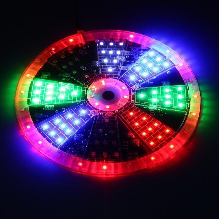 105 LEDs SMD 2835 Motorcycle Modified RGB Light Fire Wheel Flash Atmosphere Lamp, Diameter: 18cm, DC 12V