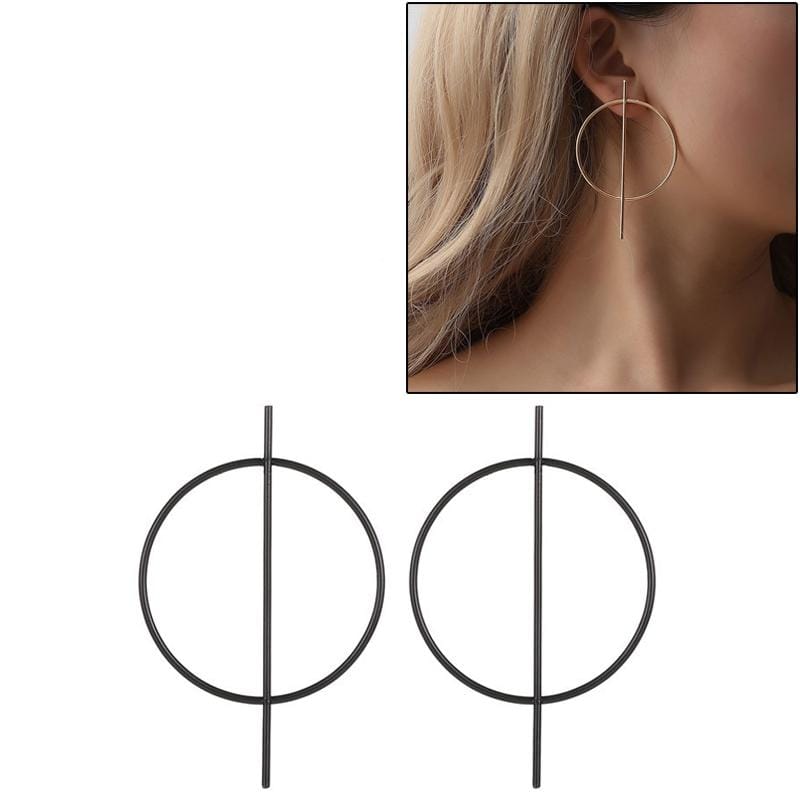 Hoop Punk Style Women Party Jewelry Accessories (Black)
