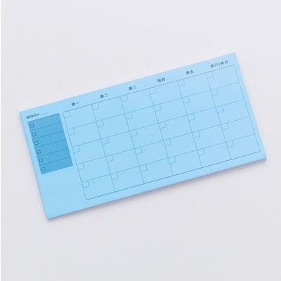 4 PCS Weekly Plan Student Notebook Diary Book Memo Notepad Stationery School Supplies (Blue)