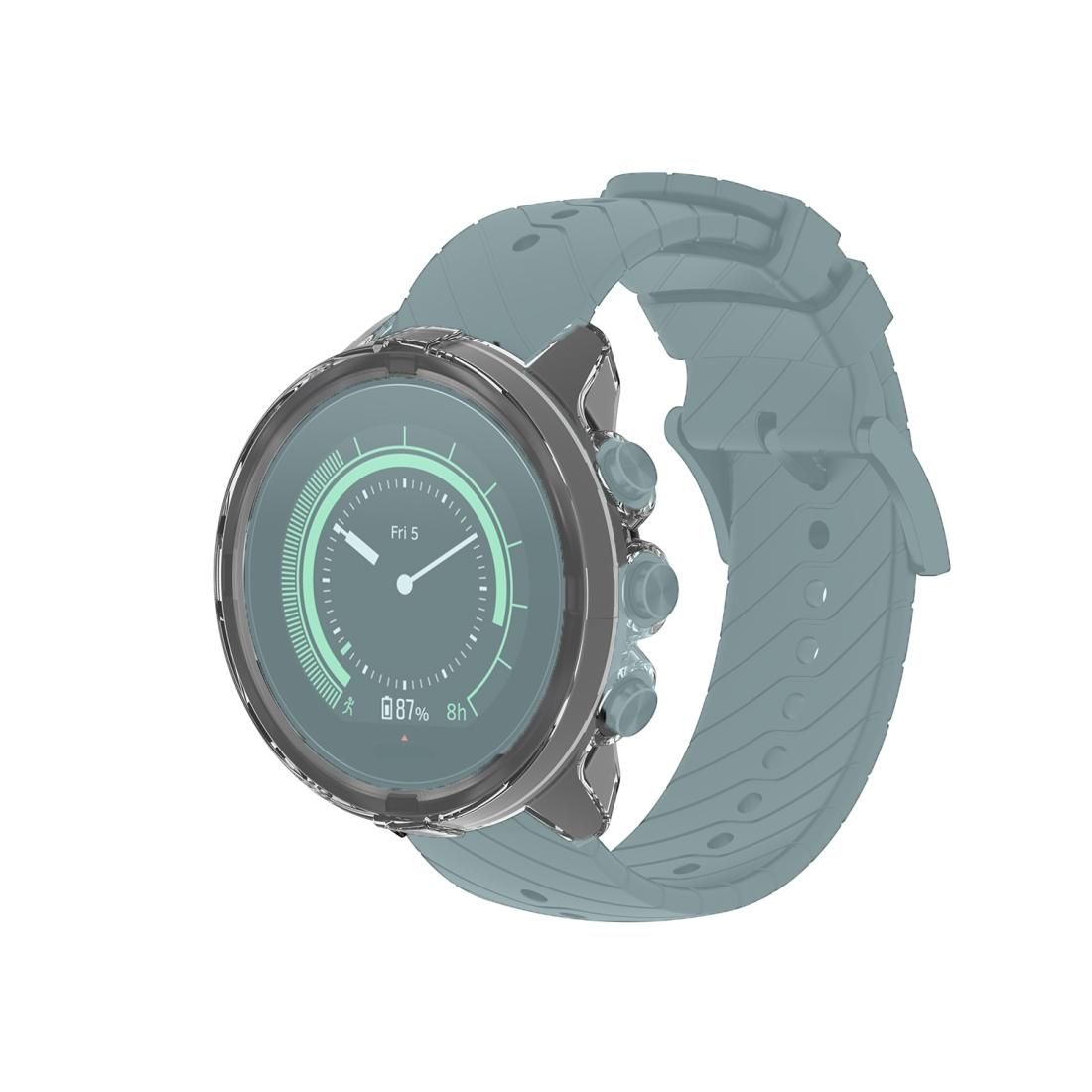 For Suunto 9 Transparent TPU Silicone Watch Case (Transparent White)