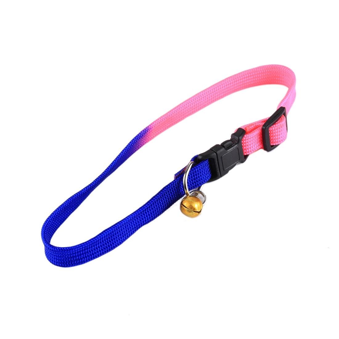 Small Pets Collar Rainbow Ribbon with Bell for Small Dog & Cat, Width: 1cm