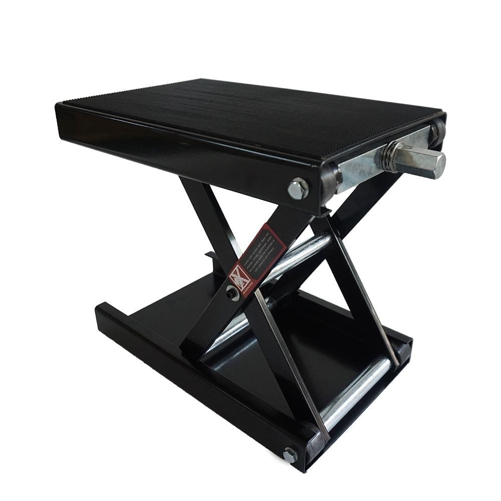 Steel Scissor Lifting Adjustable Platform for Motorcycle, Load-bearing: 1100lbs, Adjustable Range: 3.25-13.25 inch (Black)