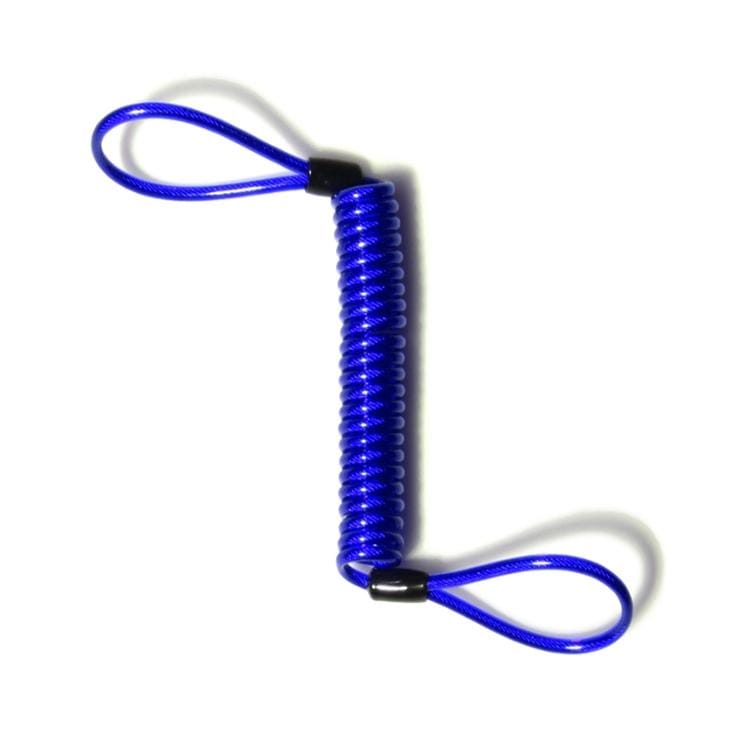 Alarm Disc Lock Security Anti Thief Motorbike Wheel Disc Brake Spring Cable (Blue)