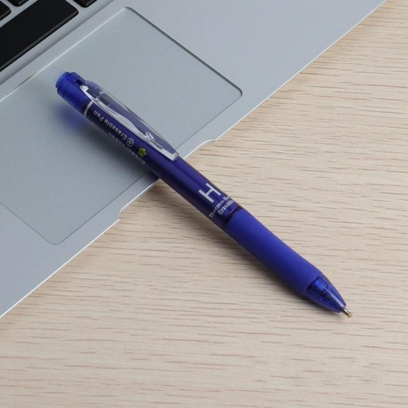 Press Type Gel Pen Needle Head Temperature Control Erasable Pen, Written:Imitation Pin Type 0.7 (Blue)