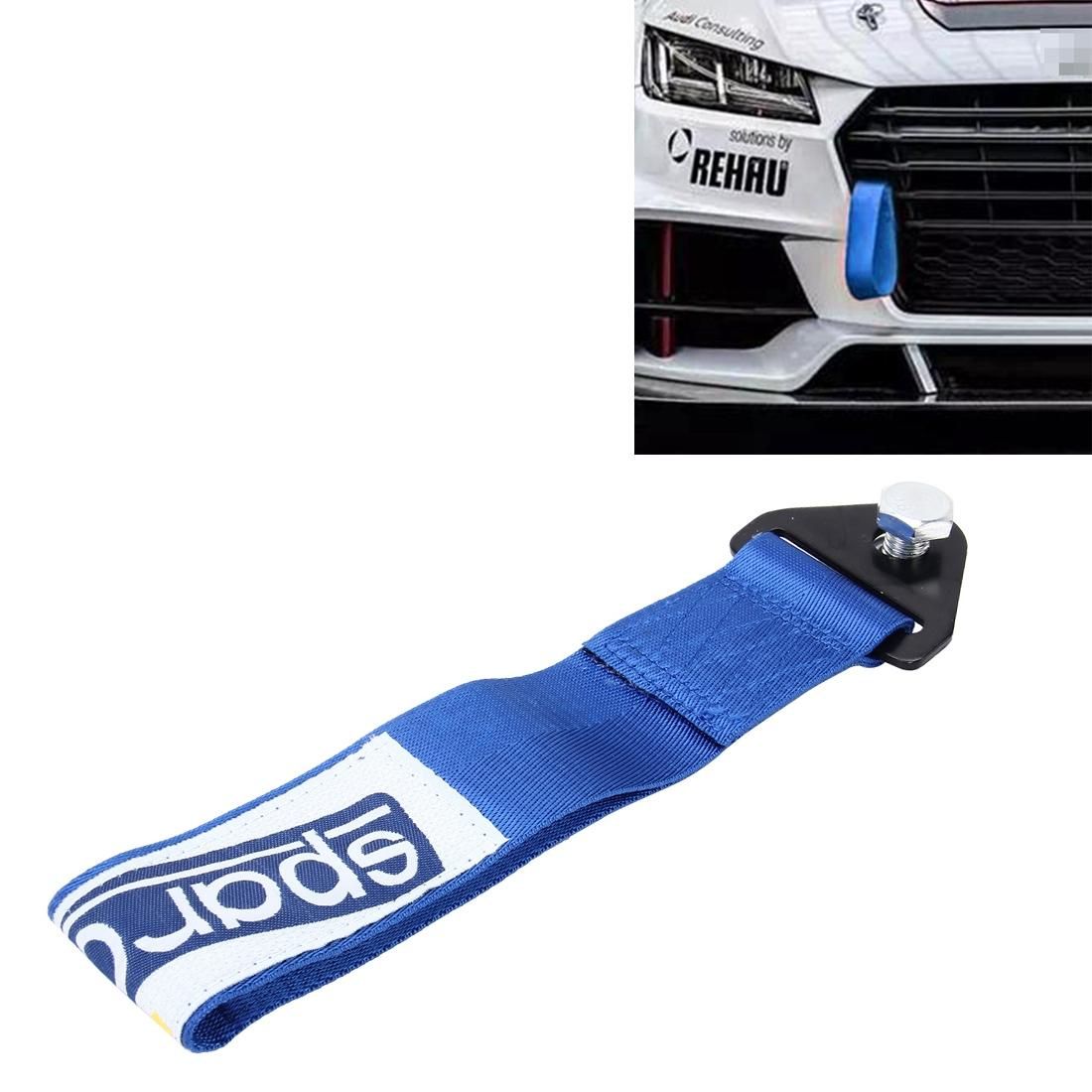 Sparco Universal Front Rear Racing Car Tow Towing Strap Bumper Hook Up To 10000 LBS (Blue)