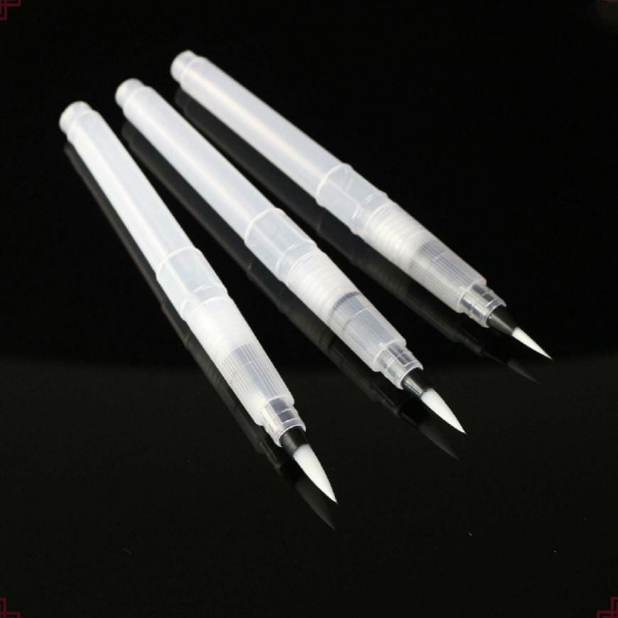 10 PCS Large Pointed Soft Brush Solid Watercolor Painting Fountain Pen Nylon Water Storage Pen
