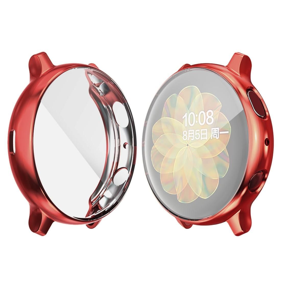 For Samsung Galaxy Watch Active 2 40mm ENKAY Hat-prince Full Coverage Electroplate TPU Case (Red)