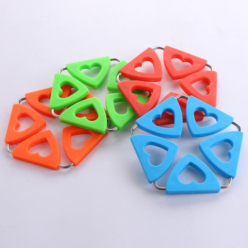 Silicone Insulation Mat Heart-shaped Place Mat Creative Pot Mat (Red)